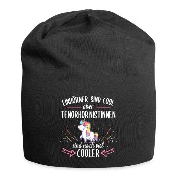 Tenorhorn Blasinstrument Tenorhornist Spruch - Jersey-Beanie - Schwarz - Vorne