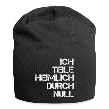 Ich teile heimlich durch Null Mathe Rechnen - Jersey-Beanie - Schwarz - Vorne