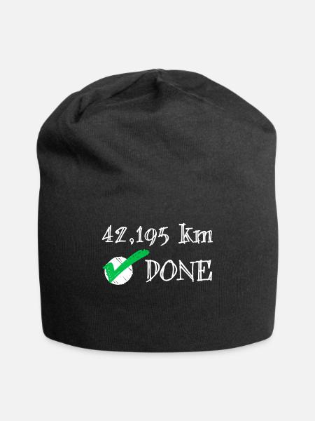 Marathon Läufer Rennen Laufen Ausdauer Joggen Gym - Jersey-Beanie - Schwarz