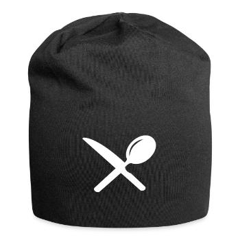Knife and spoon to eat - Jersey Beanie - black - Front