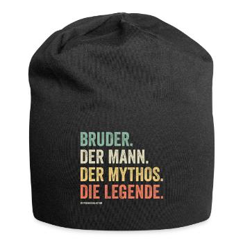 Bruder - Mann Mythos Legende Pseudo Collection - Jersey-Beanie - Schwarz - Vorne