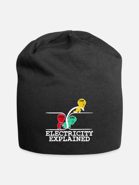 VoltampereOhmElektrizität TShirt - Jersey-Beanie - Schwarz