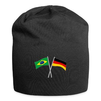 Cadeau de l'Allemagne et du Brésil - Bonnet en jersey - noir - Devant