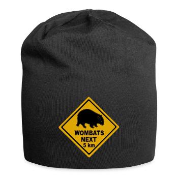 Wombats à 5 km de la plaque de rue - Bonnet en jersey - noir - Devant