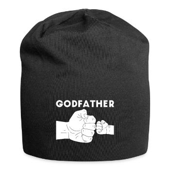 Father dad fist handshake son - Jersey Beanie - black - Front