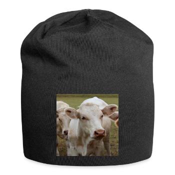 Cow Poster - Jersey Beanie - black - Front