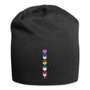 Drapeau LGBTQ LGBTQIA LGBT Pride rainbow - Bonnet en jersey - noir - Devant