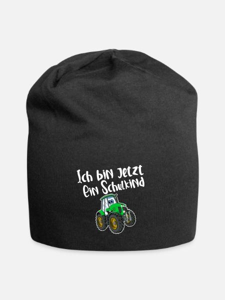 Ich Bin Jetzt Ein Schulkind Traktor - Jersey-Beanie - Schwarz