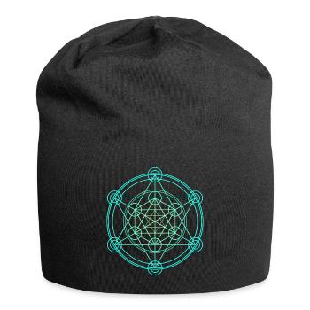 Merkaba Sacred Geometry - Jersey Beanie - black - Front