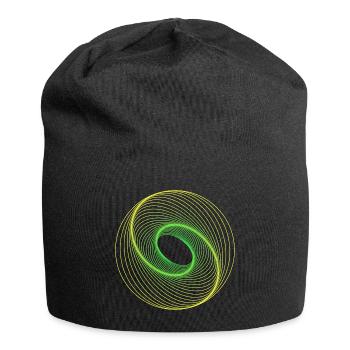 Géométrie sacrée Spiralle - Bonnet en jersey - noir - Devant