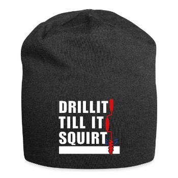 Drill it until it squirts screws screw - Jersey Beanie - charcoal grey - Front