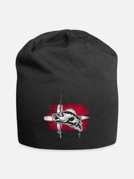 Dänemark Angeln - Jersey-Beanie - Schwarz