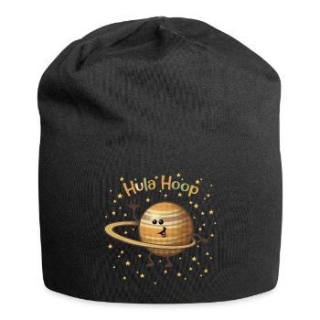 Saturne joue avec ses anneaux - Bonnet en jersey - noir - Devant
