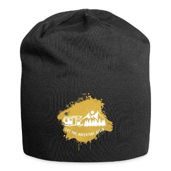 Camper Camping Campen Gold - Jersey-Beanie - Schwarz - Vorne