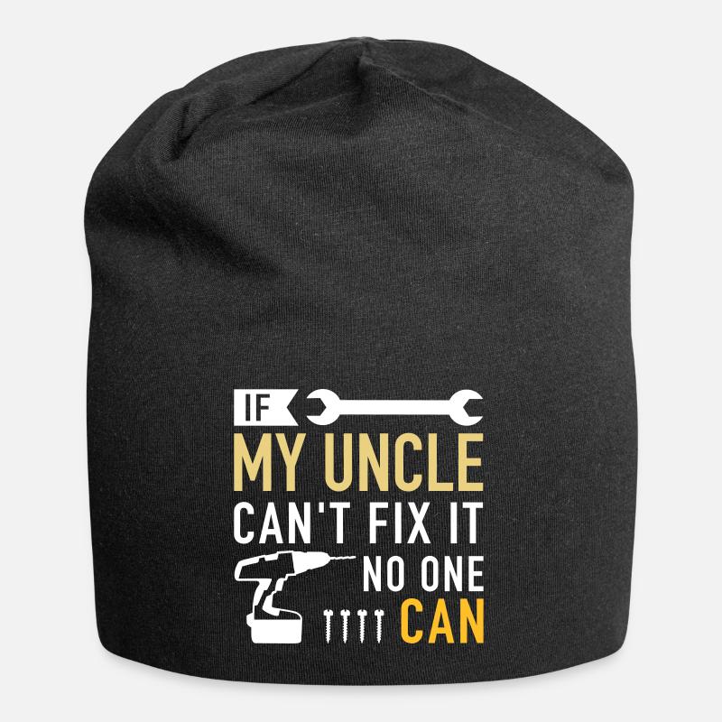 Onkel - Jersey-Beanie - Schwarz