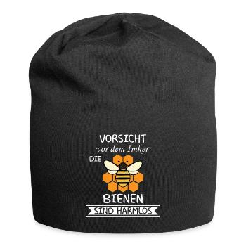 Vorsicht vor dem Imker die bienen sind harmlos - Jersey-Beanie - Schwarz - Vorne