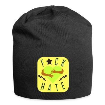 Contre la haine - Bonnet en jersey - noir - Devant