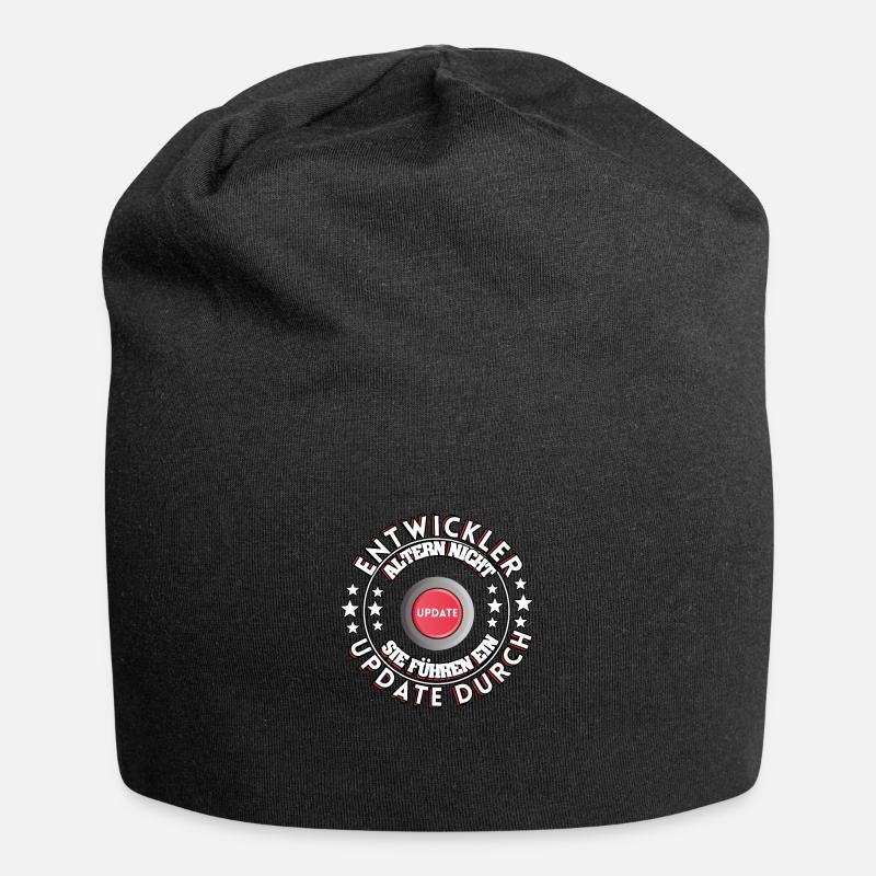 Entwickler Geburtstag Informatiker Sprüche - Jersey-Beanie - Schwarz