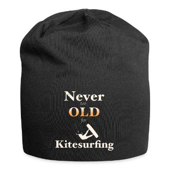 Never to old for Kitesurfing. Kitesurfing Dad - Jersey-Beanie - Schwarz - Vorne