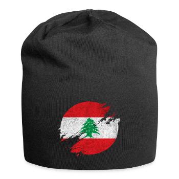Liban Vintage Cercle / Idée cadeau - Bonnet en jersey - noir - Devant
