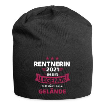 Rentnerin 2021 - Jersey-Beanie - Schwarz - Vorne