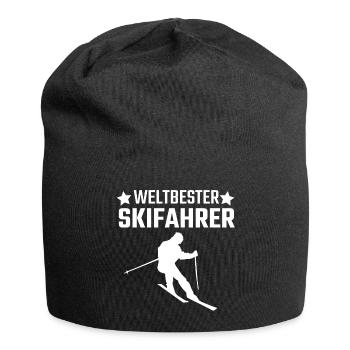 Skifahren Skifahren Skifahren Skifahrer Skifahrer - Jersey-Beanie - Schwarz - Vorne