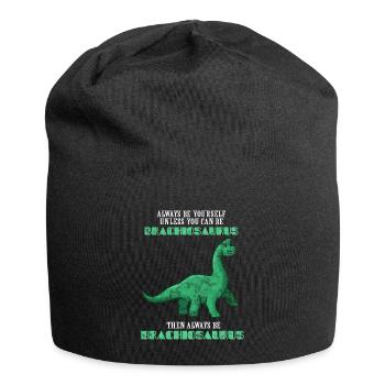 Dinosaurier - Jersey-Beanie - Schwarz - Vorne