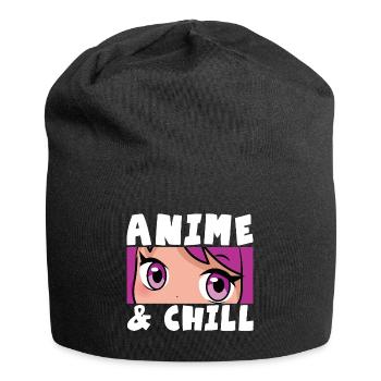 ANIME ET CHILL - Bonnet en jersey - noir - Devant