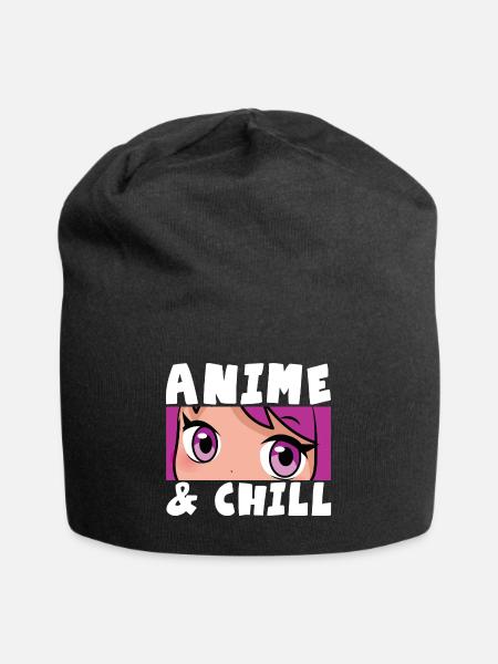 ANIME & CHILL - Jersey-Beanie - Schwarz