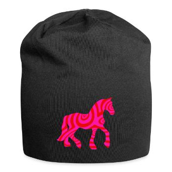 Chemise western poney équestre équitation chevaux - Bonnet en jersey - noir - Devant
