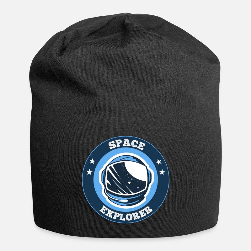 Space Explorer - Helmet - Jersey Beanie - black