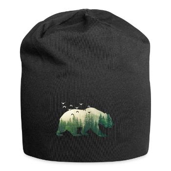 Ours conservation sauvage forêt oiseaux - Bonnet en jersey - noir - Devant