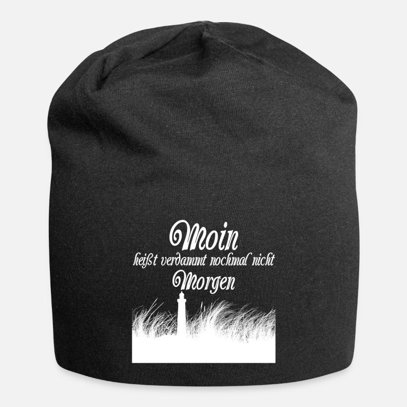 Moin nicht Morgen - Jersey-Beanie - Schwarz