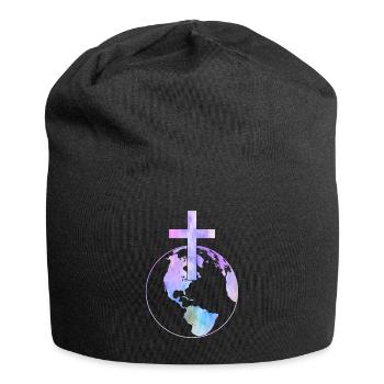 Jesus Shirt God Church Christianity - Jersey Beanie - black - Front