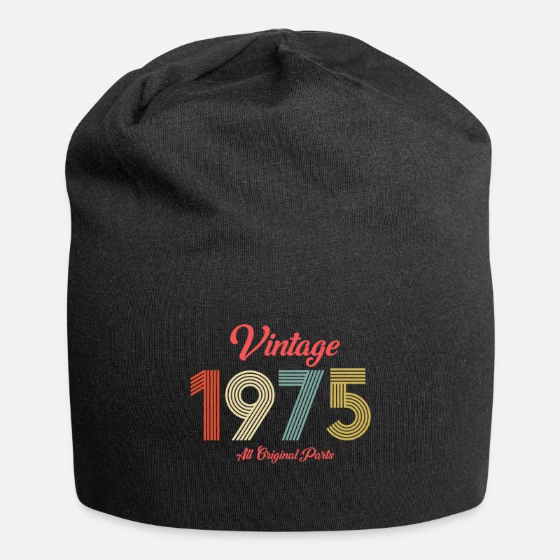 1975 - Bonnet en jersey - noir