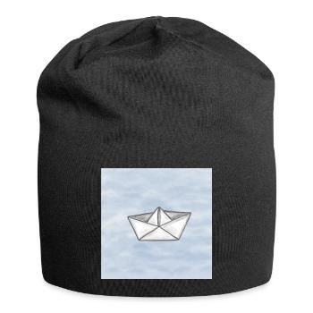 Paper ship - Jersey Beanie - black - Front