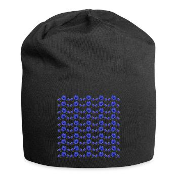 motif bleuet, cadeau femme - Bonnet en jersey - noir - Devant