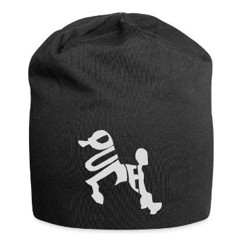 caniche - Bonnet en jersey - noir - Devant