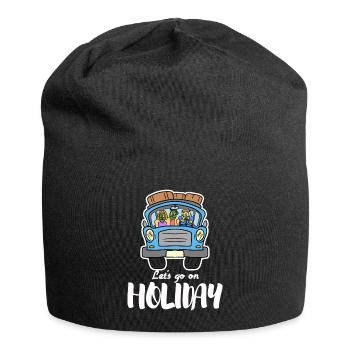 Urlaub Ferien Reisen Verreisen Camping Lustig - Jersey-Beanie - Schwarz - Vorne