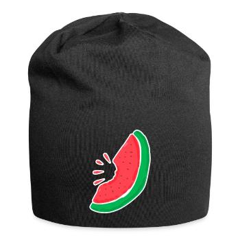 Caribbean island watermelon vacation vacation summer - Jersey Beanie - black - Front