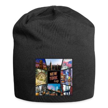 New York City ÉTATS-UNIS Amérique Skyline Ville Métropole - Bonnet en jersey - noir - Devant