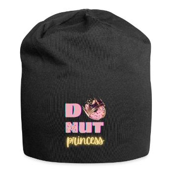 Donut Princess Funny Foodie Shirt Schokolade - Jersey-Beanie - Schwarz - Vorne