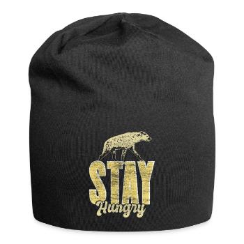 Hyena Laughing Animals Gift - Jersey Beanie - black - Front