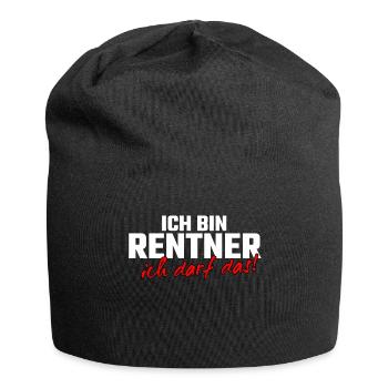 Rentner - Jersey-Beanie - Schwarz - Vorne