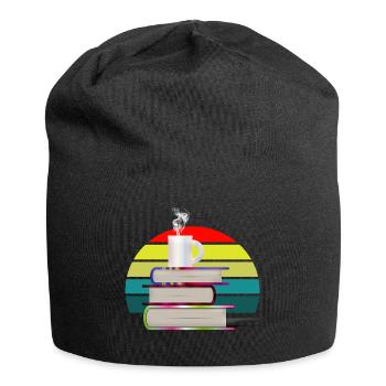 Livres au coucher du soleil - Bonnet en jersey - noir - Devant
