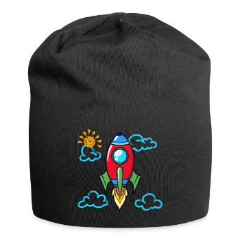 School start of school launch rocket school school day - Jersey Beanie - black - Front