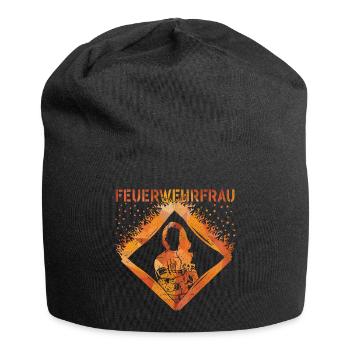 Feuerwehrfrau Feuerwehr - Jersey-Beanie - Schwarz - Vorne