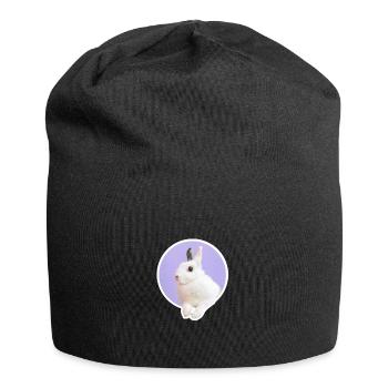 Süßer Hase Kanninchen - Jersey-Beanie - Schwarz - Vorne