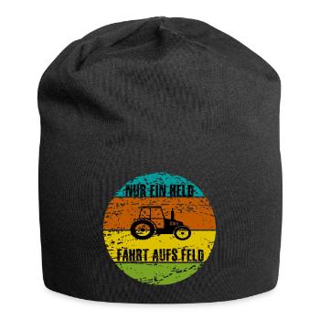 Landwirt - Jersey-Beanie - Schwarz - Vorne