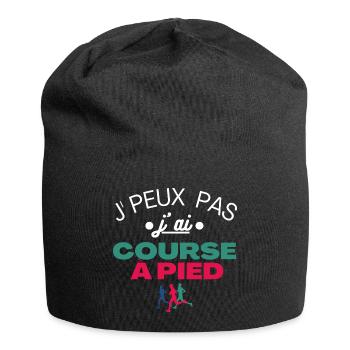 T shirt running humour course à pied cadeau. - Bonnet en jersey - noir - Devant